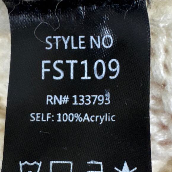 POL Women’s Cream Cable Knit Sweater Oversized Relaxed Fit Size M Boho Preppy - Picture 8 of 9